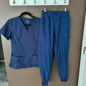 Women's Navy Blue Scrub Top and Pants size small
